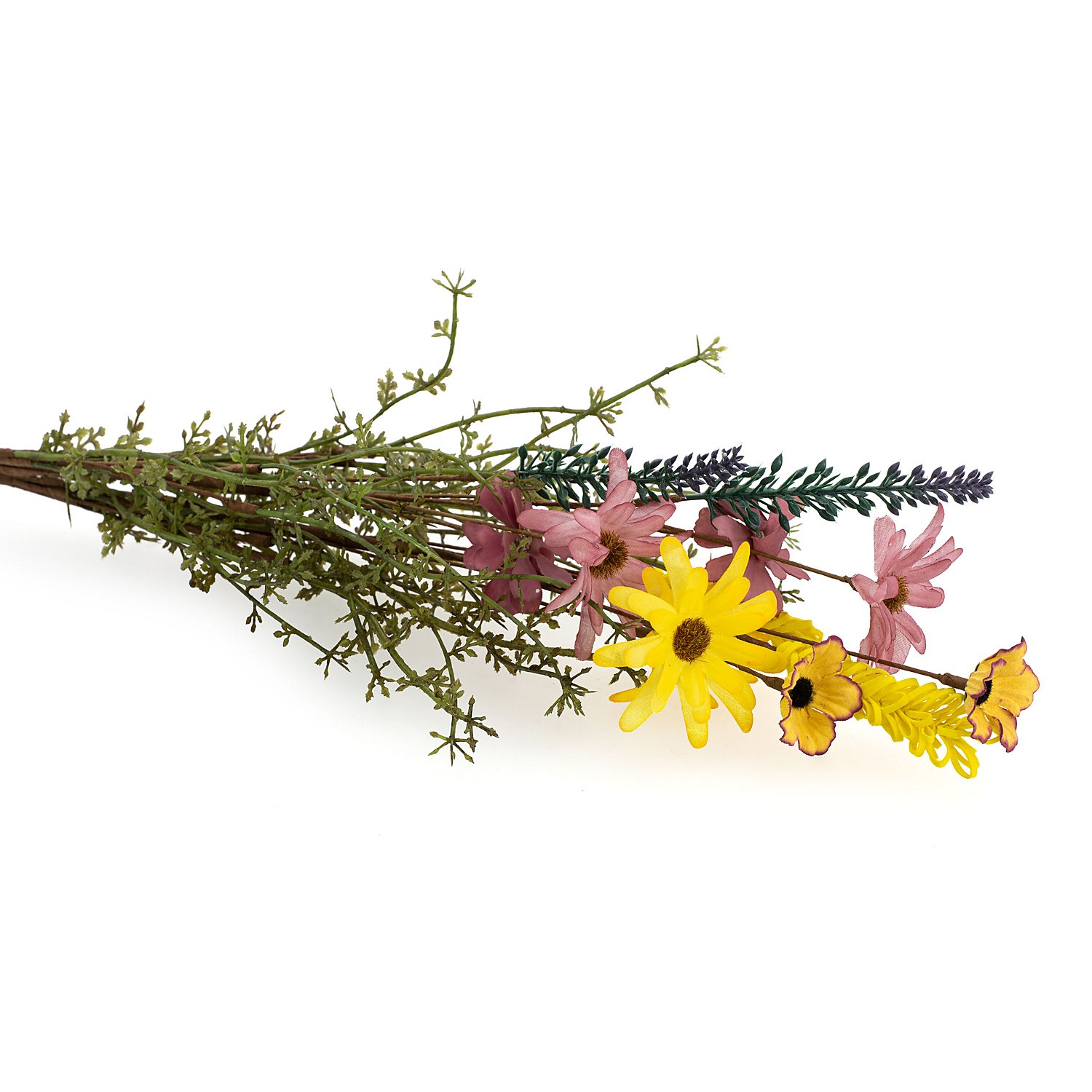 Wiesenblumen Pick, gelb, rosé, 58 cm
