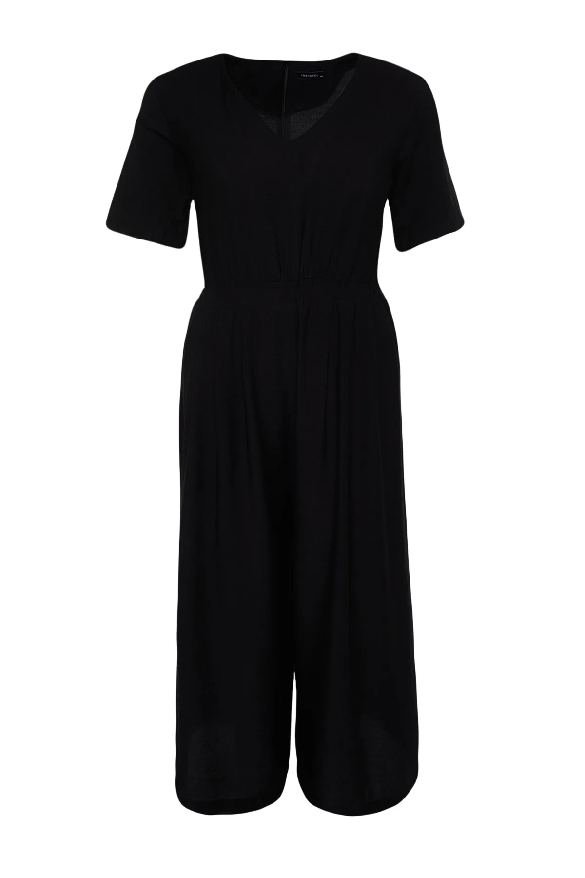 Trendyol Curve  Schwarzer Overall mit Taillendetails TBBSS22BG0017