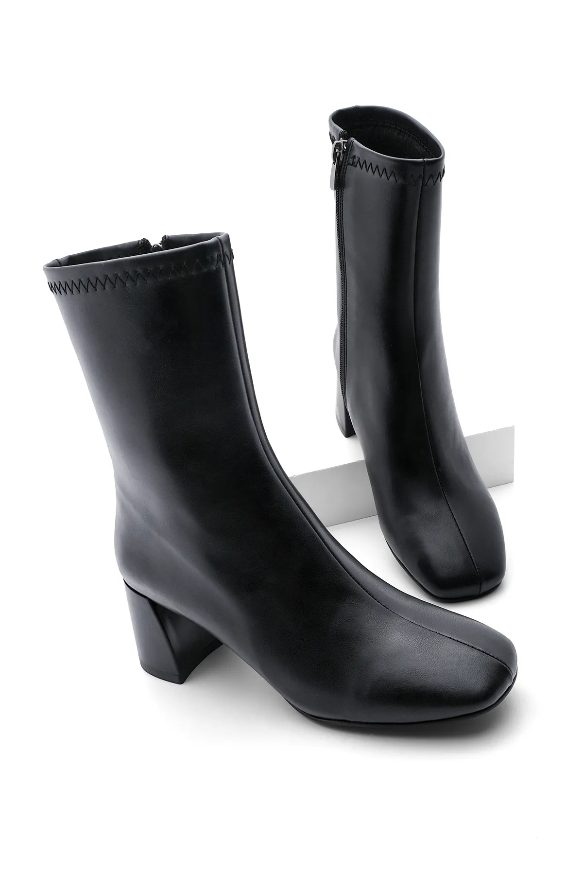Marjin  Stiefelette - Schwarz - Blockabsatz