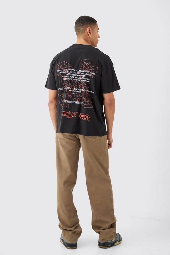 Oversize T-Shirt mit M-Print