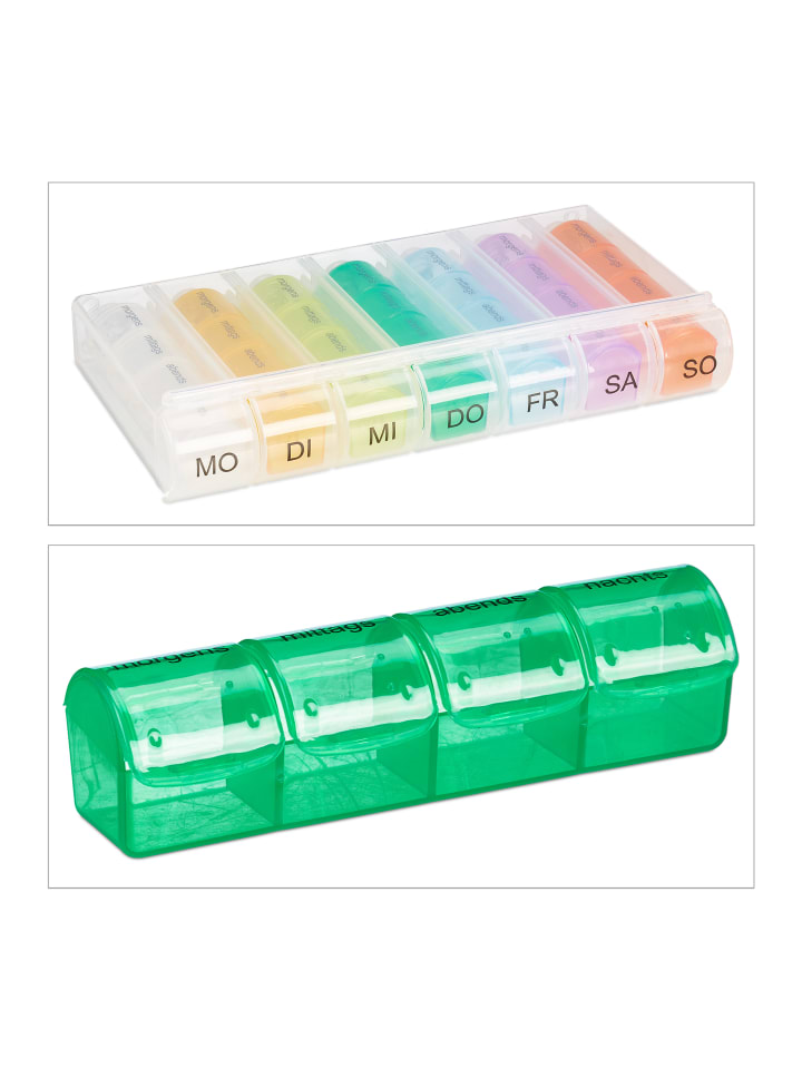 relaxdays Tablettenbox in Bunt günstig kaufen onesize