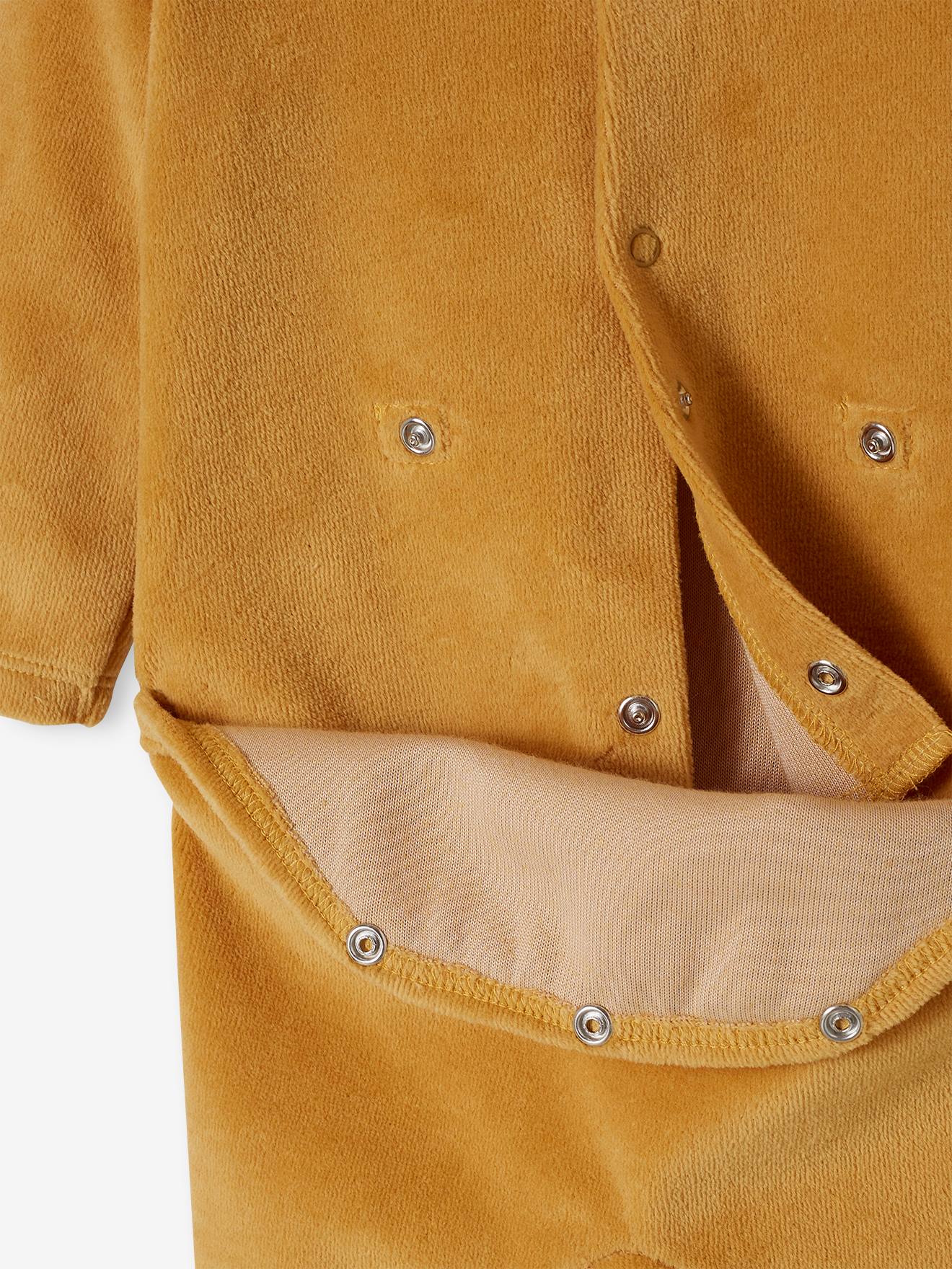 Dors-bien bébé garçon DS® Le Roi Lion en velours jaune fonce uni avec decor