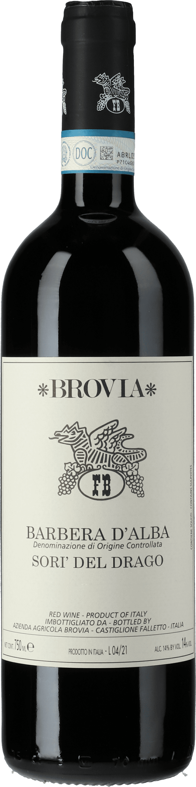 Azienda Agricola Brovia: Barbera d'Alba Sori del Drago 2020