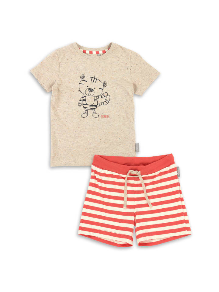 Sigikid Pyjama Nachtwäsche in beige/rot günstig kaufen