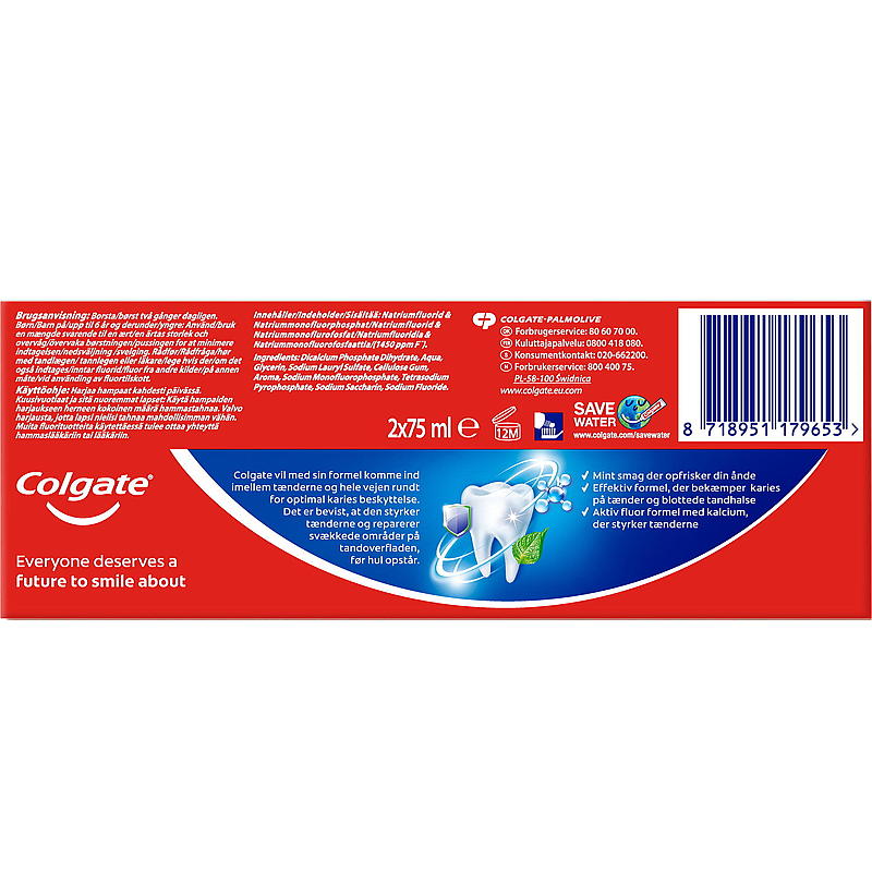 Colgate Tannkrem 2-pk Karies Kontroll Colgate
