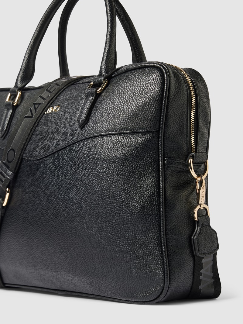 Bowling Bag mit Label-Detail in schwarz