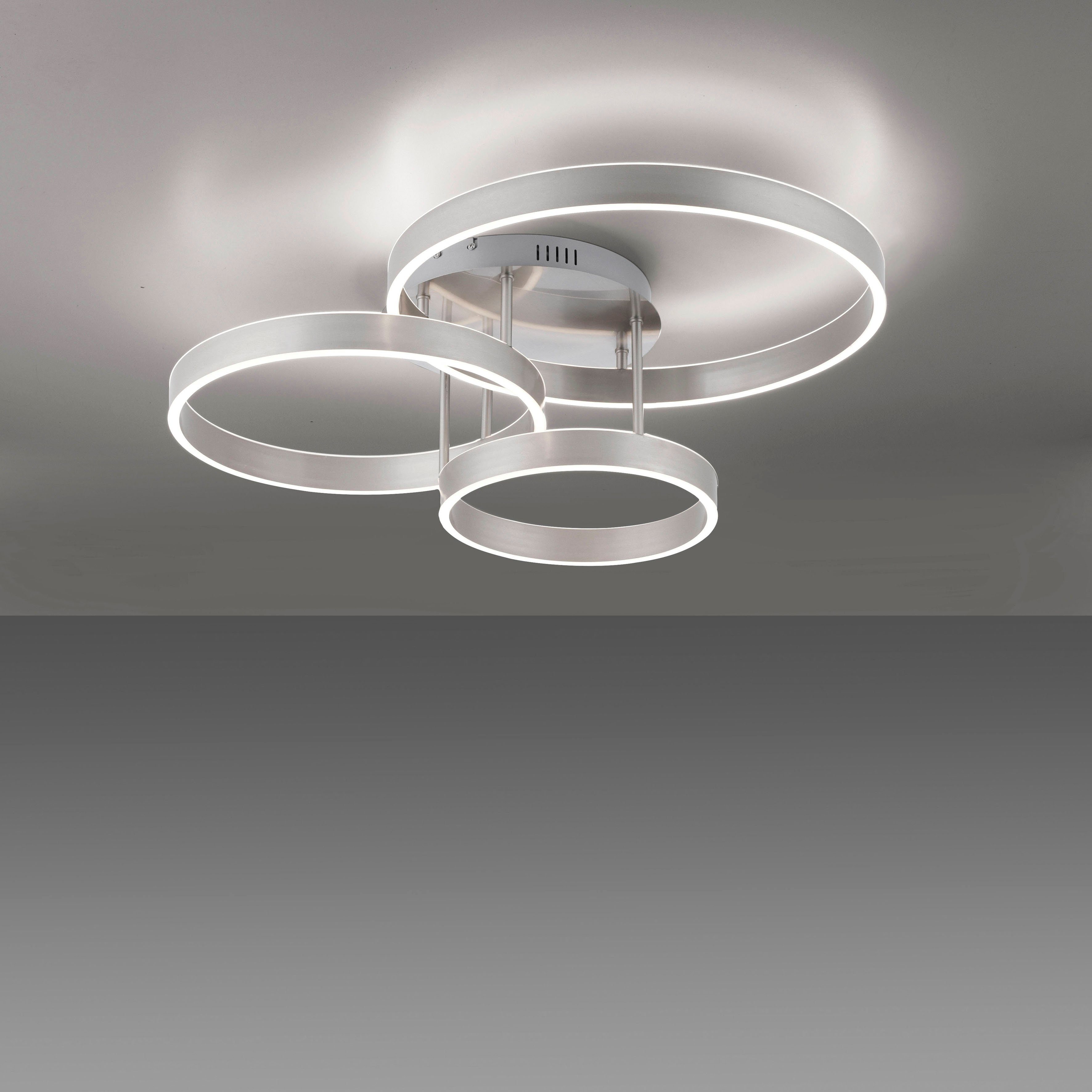 Leuchten Direkt Deckenleuchte LILLUTI, dimmbar über Fernbedienung, LED fest integriert, Warmweiß, LED, Fernbedienung, Funk inkl., separat steuerbar über FB