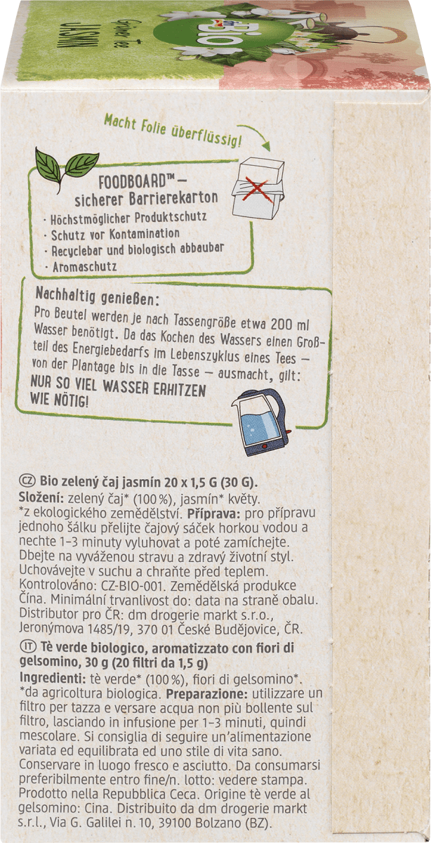 Grüner Tee Jasmin (20 Beutel), 30 g