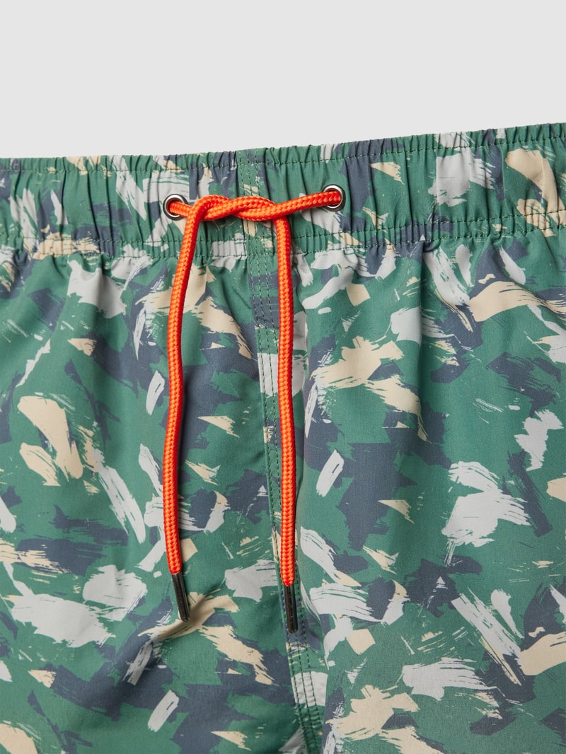 Badehose mit Allover-Print in schilf