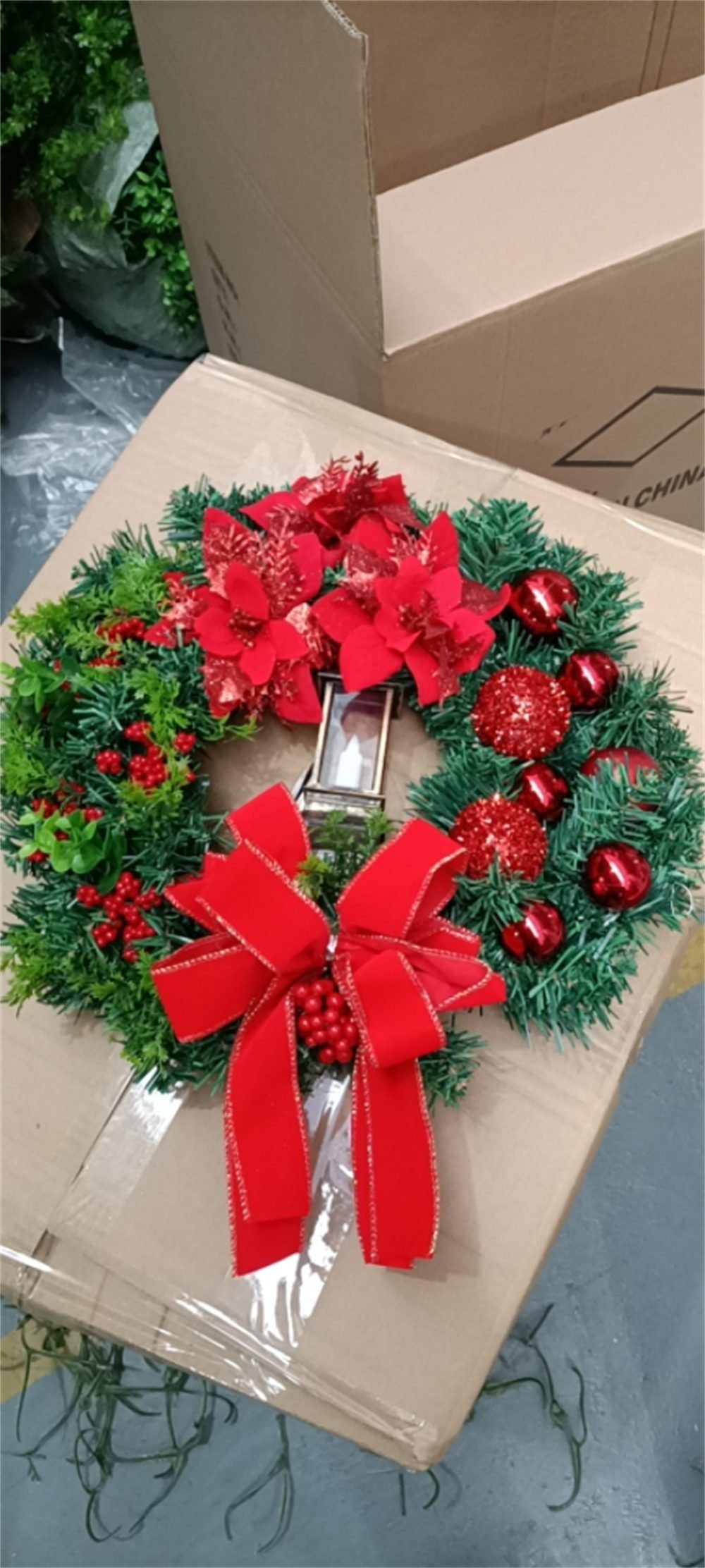 RHAFAYRE Dekokranz Wanddekoration Weihnachtskranz, Krippenkranz, 40 cm Hortensienkranz
