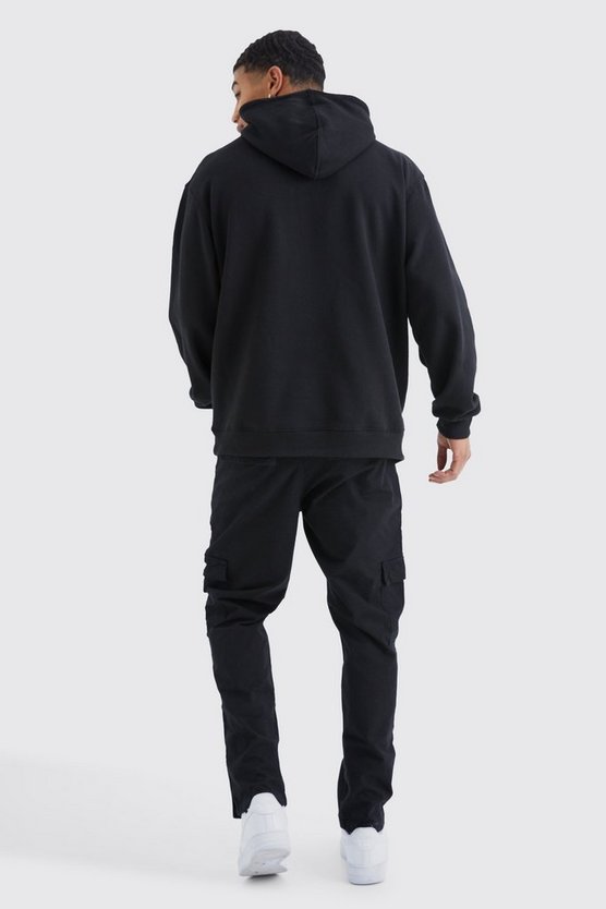 Oversize Hoodie mit Masken-Print