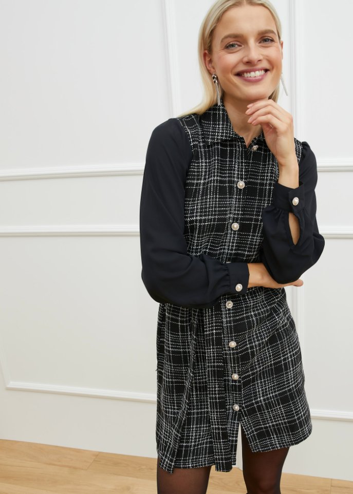 Kleid mit Chiffonärmeln