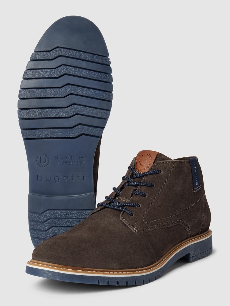 Derby-Schuhe aus Leder in dunkelgrau