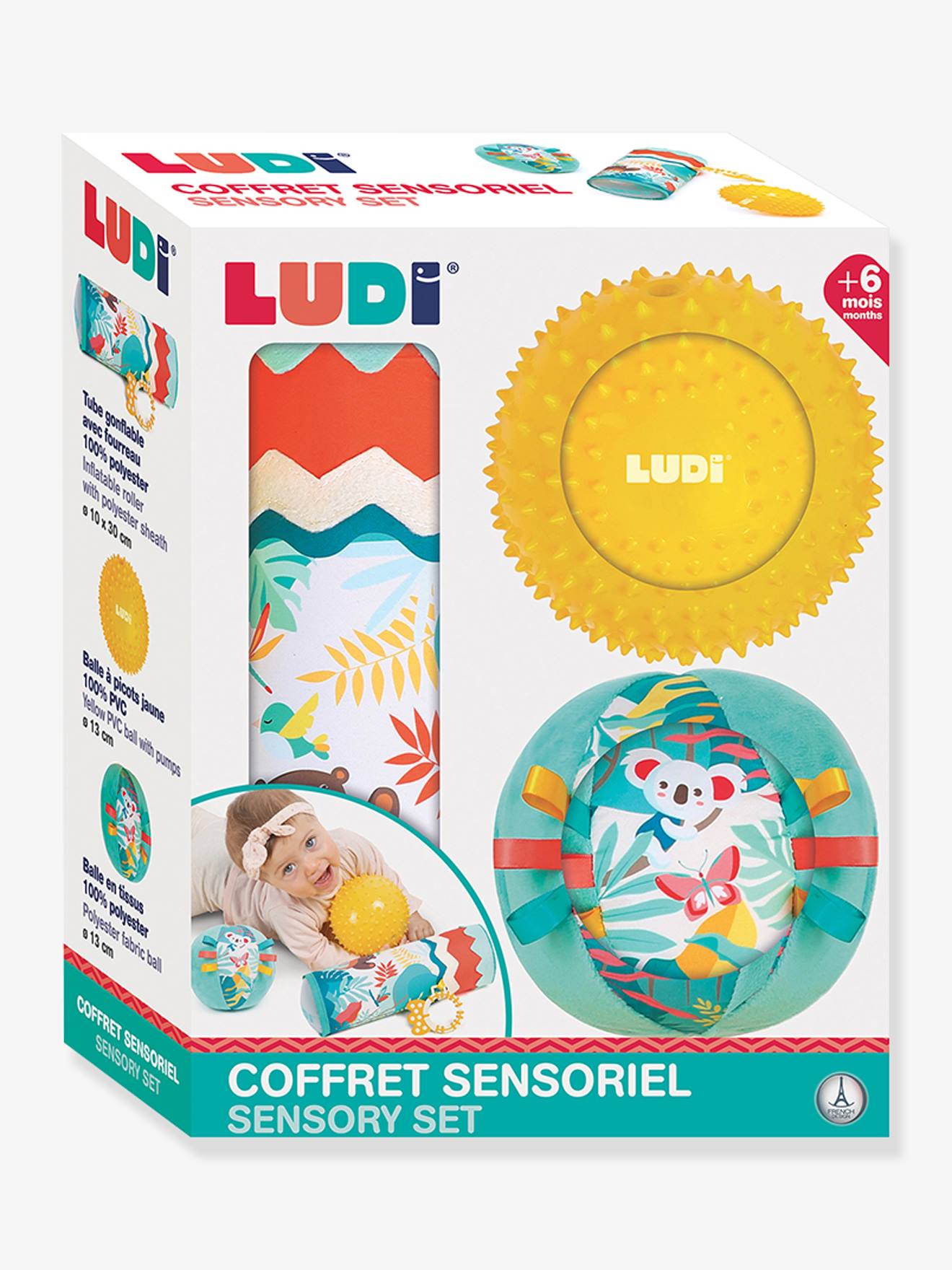 Coffret tubes et balles LUDI multicolore