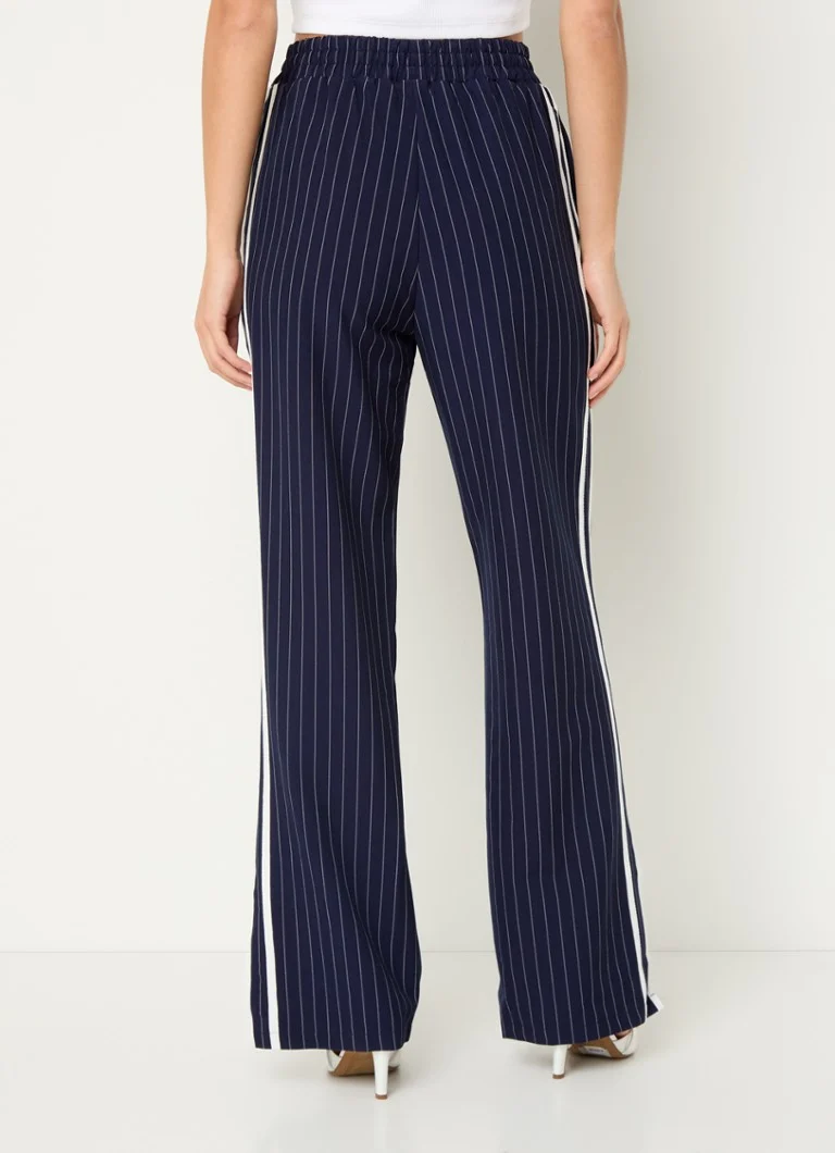 Refined Department Elena high-waist loose-fit trousers with pinstripe and side pockets