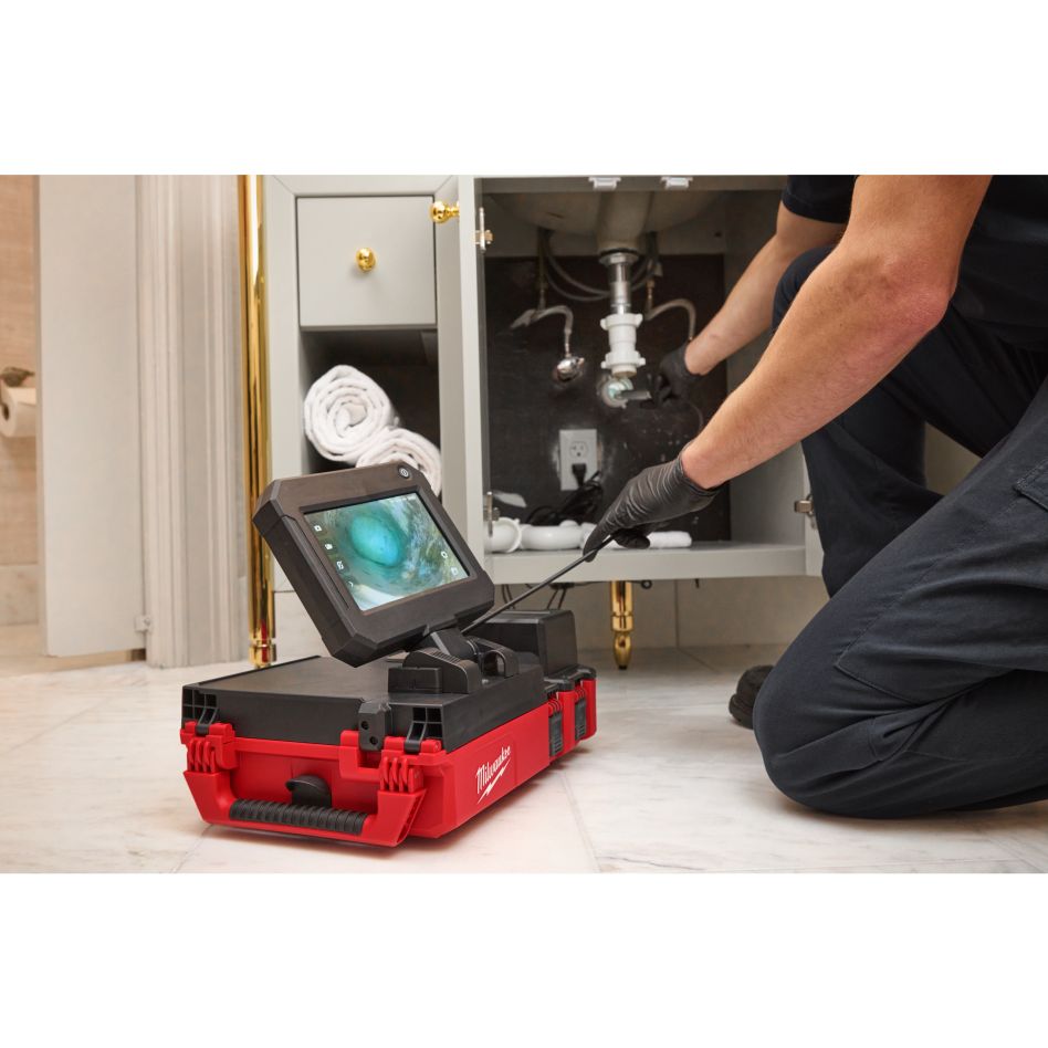 Milwaukee 4933498371 M12 PACKOUT Telecamera per ispezione fognaria a batteria, portata 23 m, obiettivo HD da 18 mm, batteria e caricabatterie esclusi, confezione inclusa.