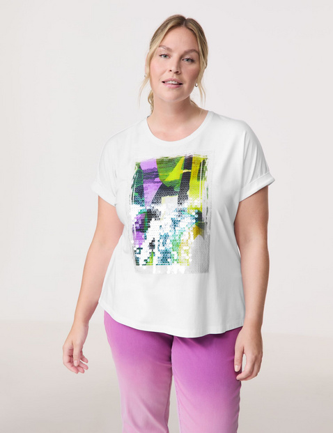 Lässiges Shirt mit verziertem Frontprint