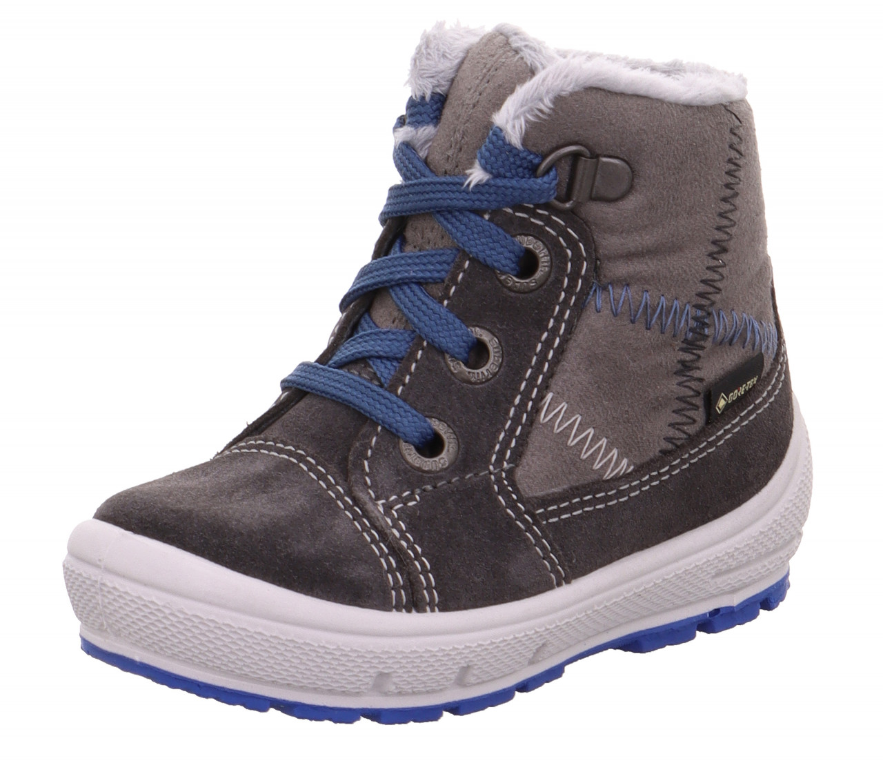 GROOVY - Grau/Blau Boots mit Schnürung