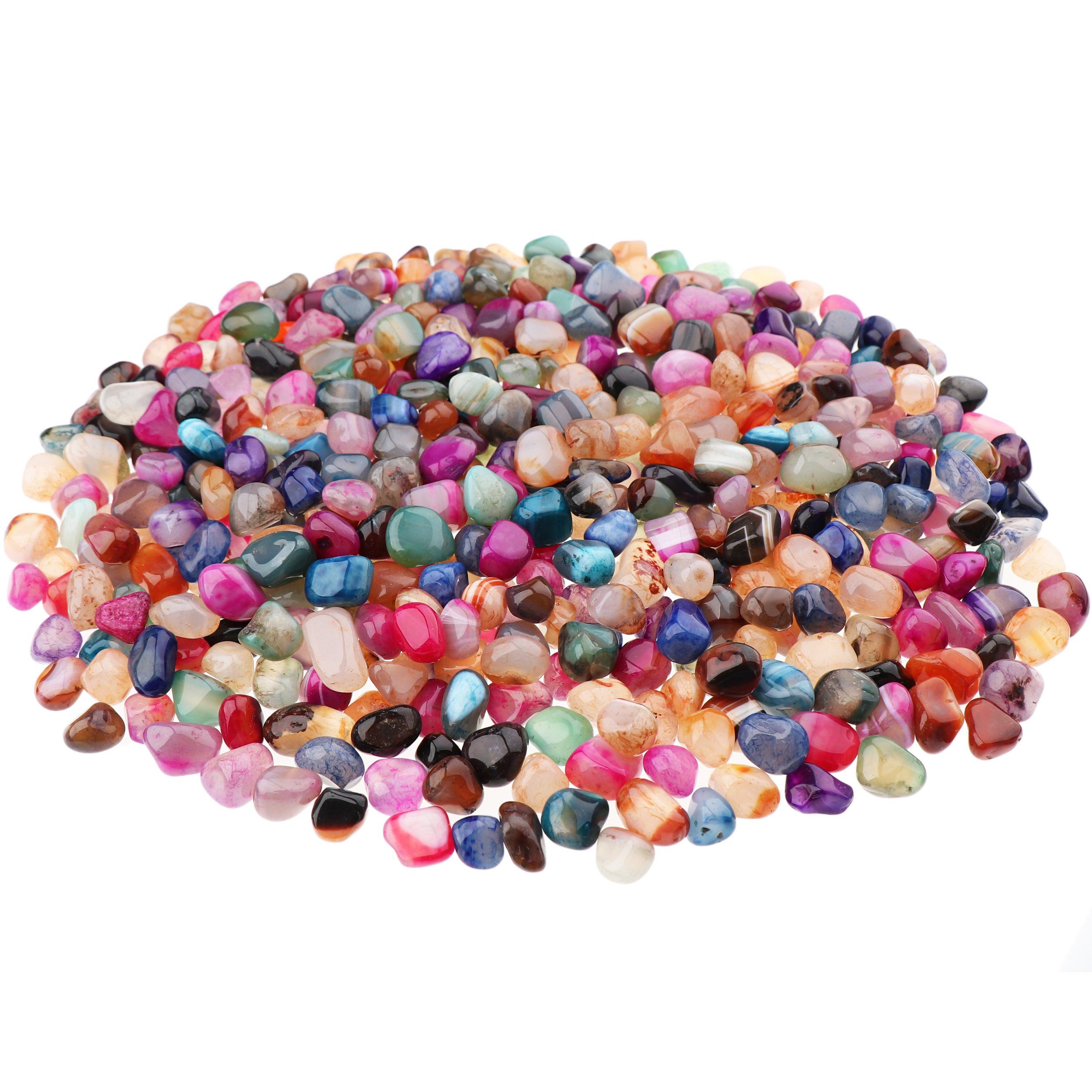 NKlaus Mineralstein 900g Trommelsteine Achat 15 - 20 mm Heilsteine Edelsteine Schmuckstein