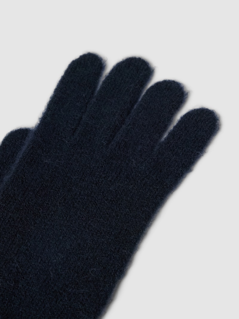 Handschuhe mit Label-Detail in marineblau