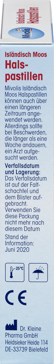 Isländisch Moos Halspastillen, 40 St