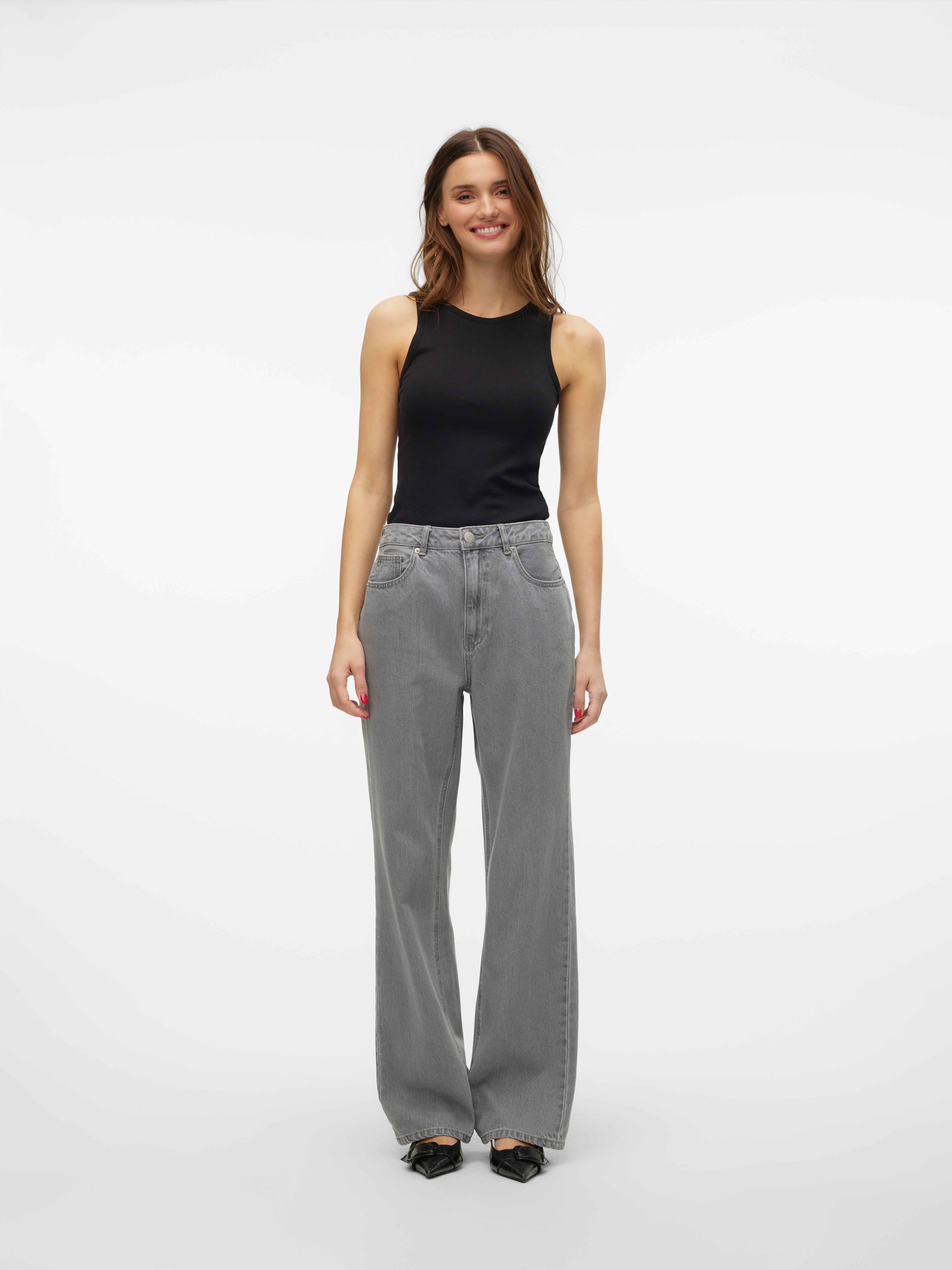 VMTOKYO Niedrige Taille Gerade geschnitten Jeans
