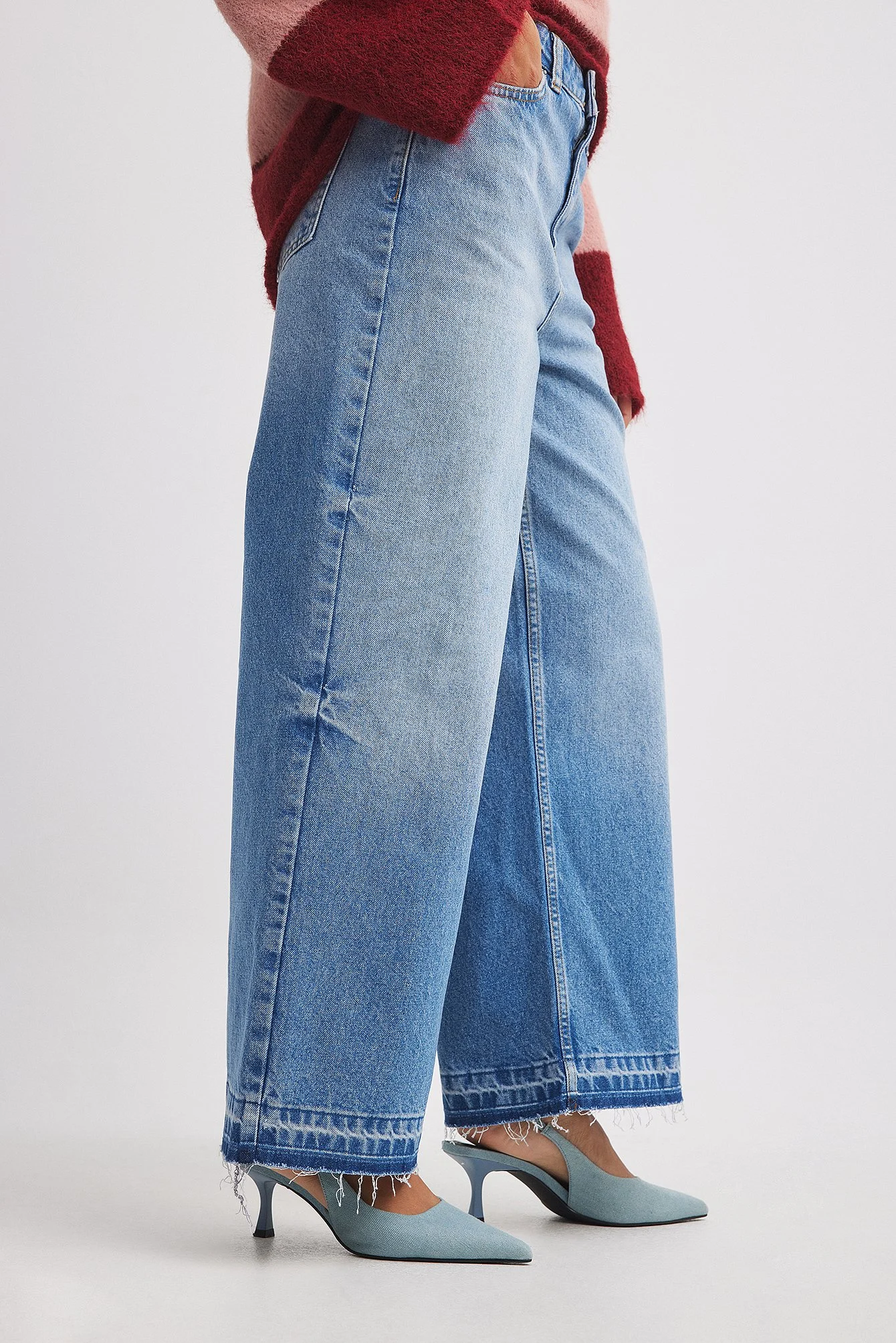 Weite Crop-Jeans
