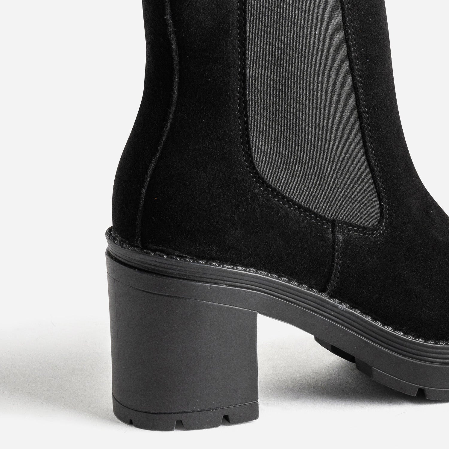 Chelsea boots TEXTO noir en cuir velours