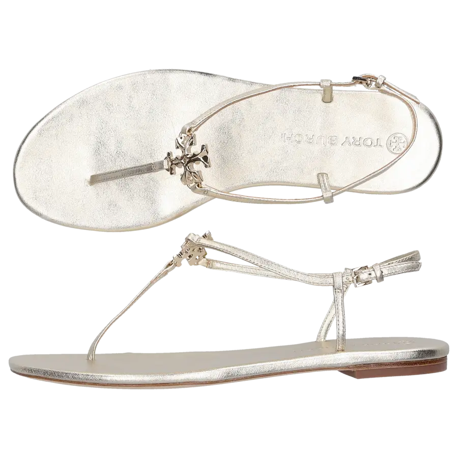 Tory Burch - Zehentrenner CAPRI STARP Kalbsleder - gold