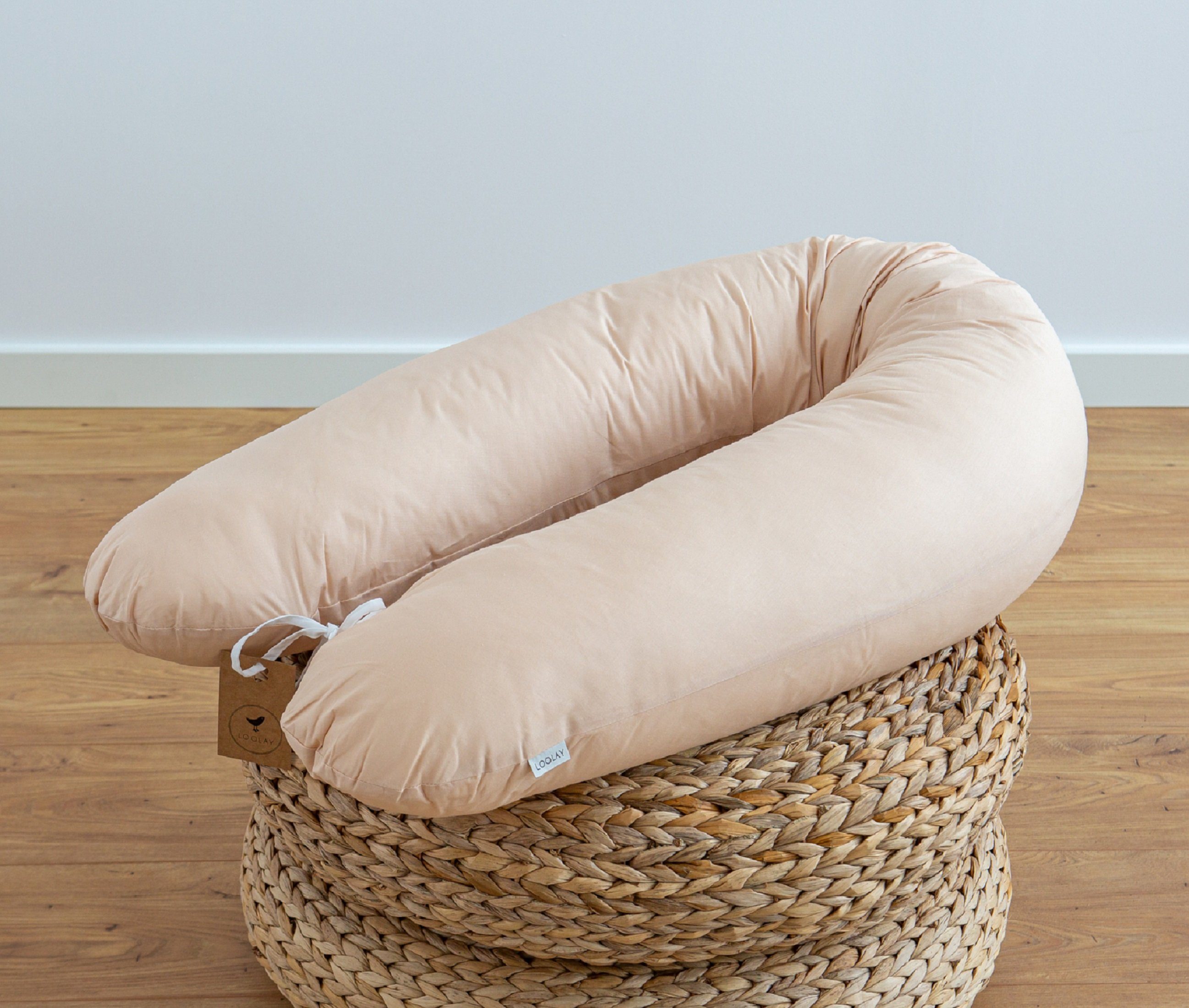 Loolay Seitenschläferkissen CLASSIC 170 & 190 cm SEITENSCHLÄFERKISSEN Schwangerschaftskissen, Classic WEIß, GRAU, BEIGE Stillkissen im Size M/L oder XL/XXL, Standard & X-LARGE GROß Lagerungskissen inkl. 100% Baumwolle Bezug, LOOLAY® - 100% Europäisch