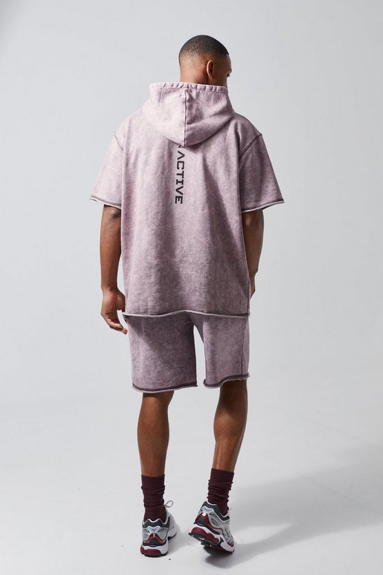 Active Oversize Hoodie mit Acid-Waschung