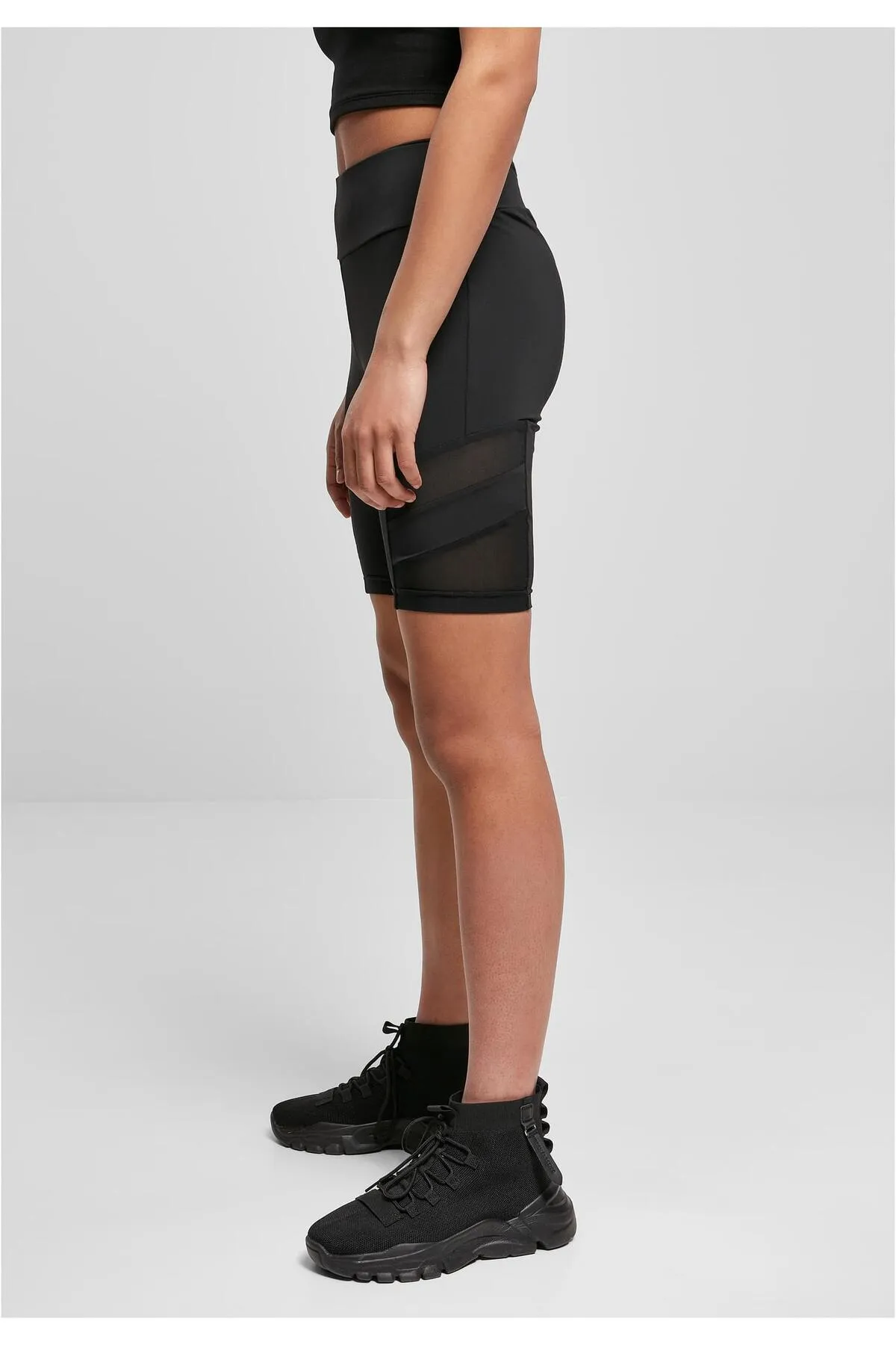 Urban Classics  Damen Ladies High Waist Tech Mesh Cycle Shorts