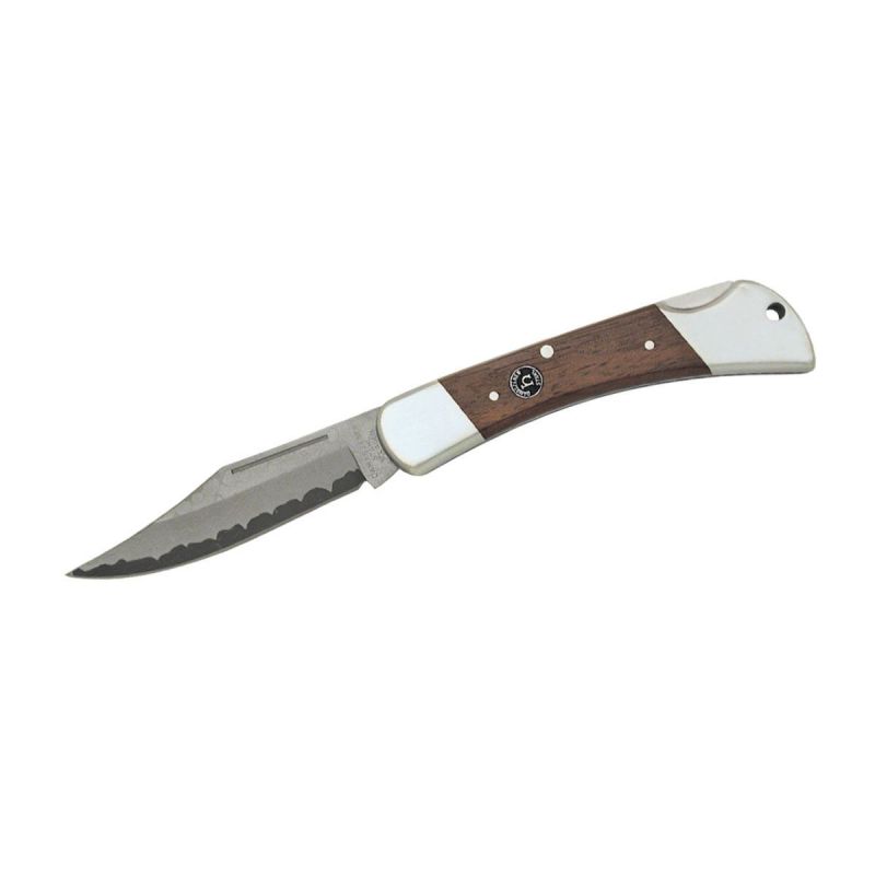 Herbertz Folding Damascus Wood Handle 235111