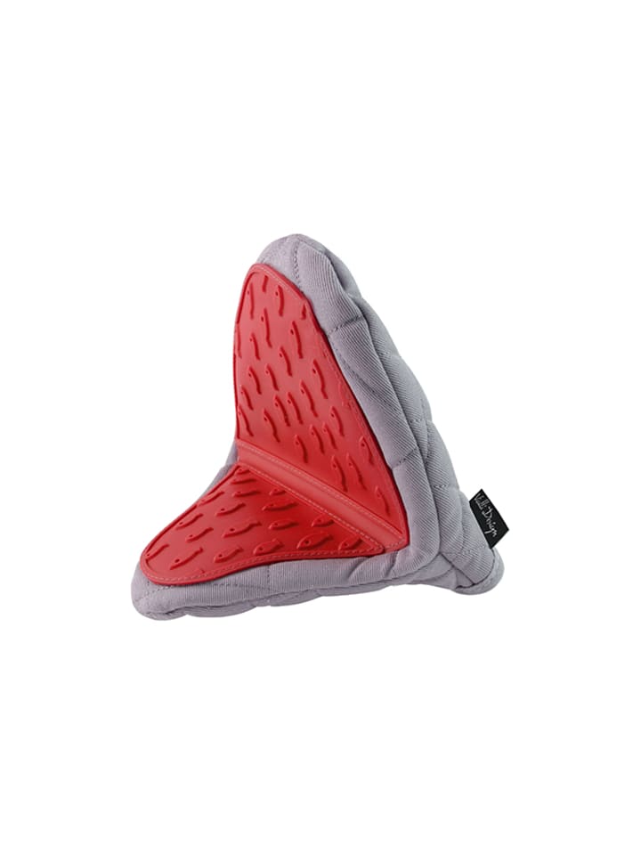 Vialli Design Ofenhandschuh in Grau/ Rot günstig kaufen onesize