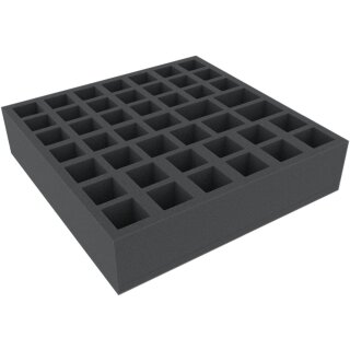 Feldherr 285 mm x 285 mm x 65 mm Schaumstoffeinlage für Brettspiele - 45 Fächer