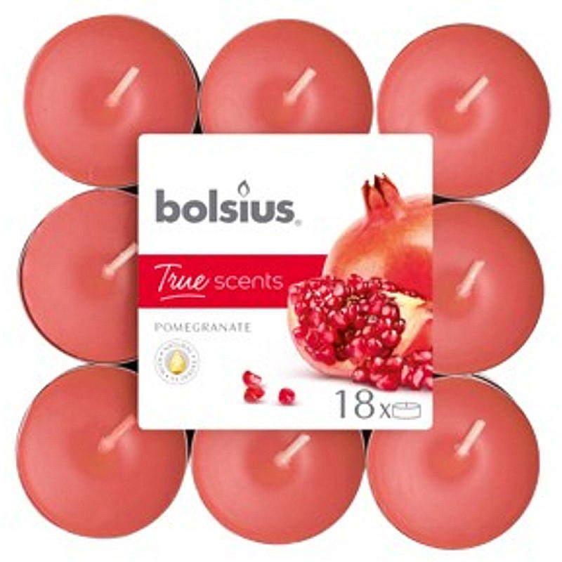 Bolsius Telys 18-pk m/duft pomegranate