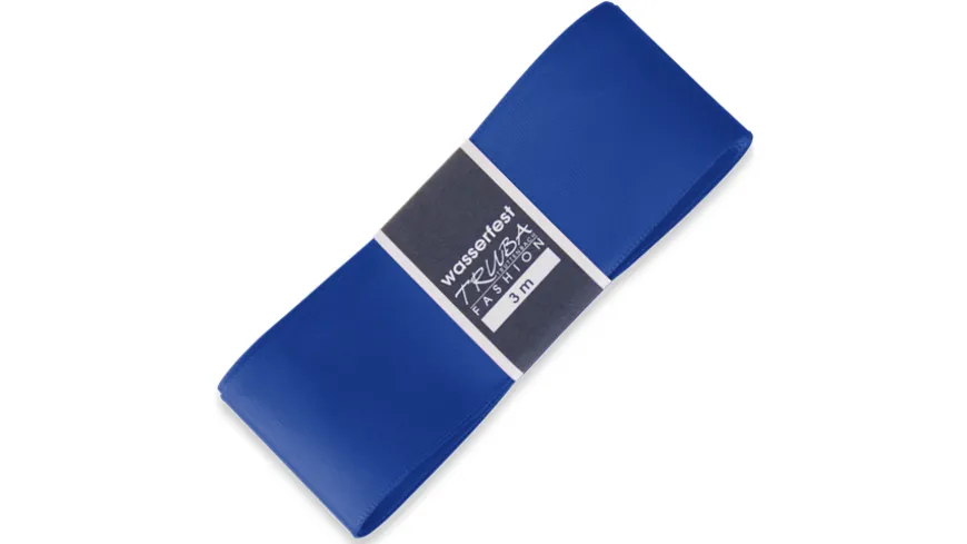 TRUBA Seidenband mit Webkante blau 3 m