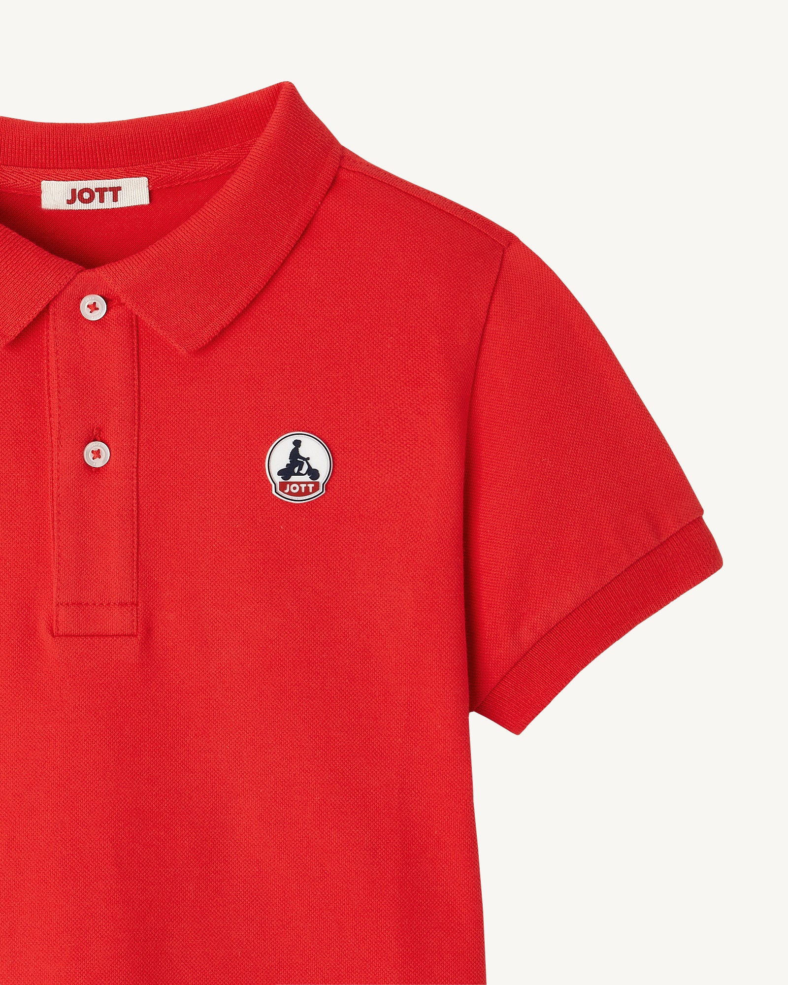 Polo enfant en coton biologique Rouge vif Salvador