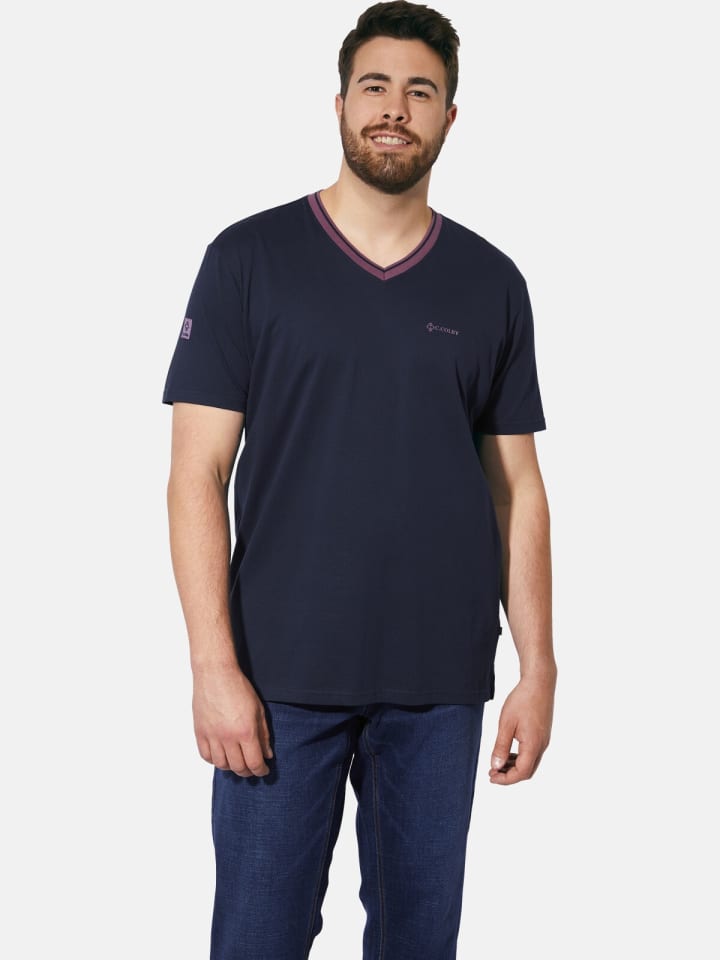 Charles Colby Doppelpack T-Shirt EARL EDELEY in lila dunkelblau günstig kaufen