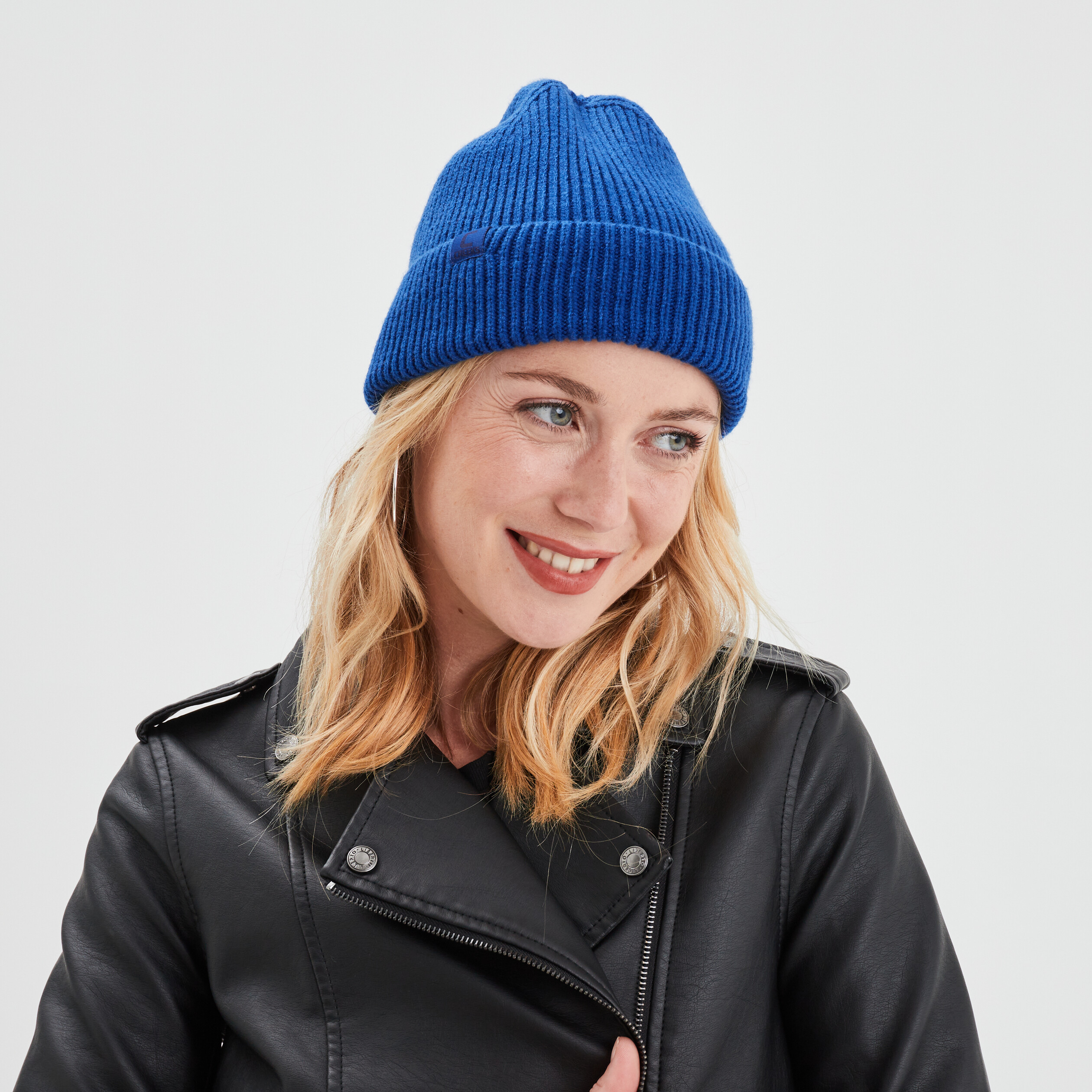 Bonnet tricoté Creeks bleu roi femme | La Halle