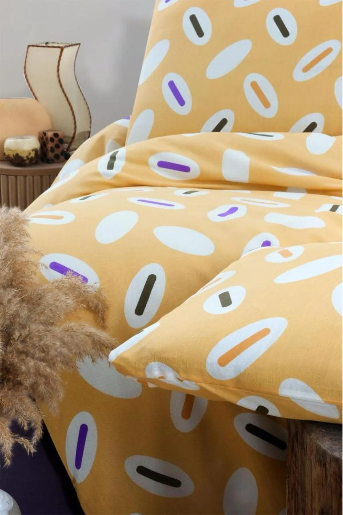 Çeyiz Diyarı  Bettwäsche Einzelbett - Gelb - Gestreift
