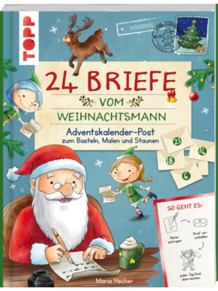 Frech Buch - 24 Briefe vom Weihnachtsmann. Adventskalender-Post zum Basteln, Malen un günstig kaufen onesize