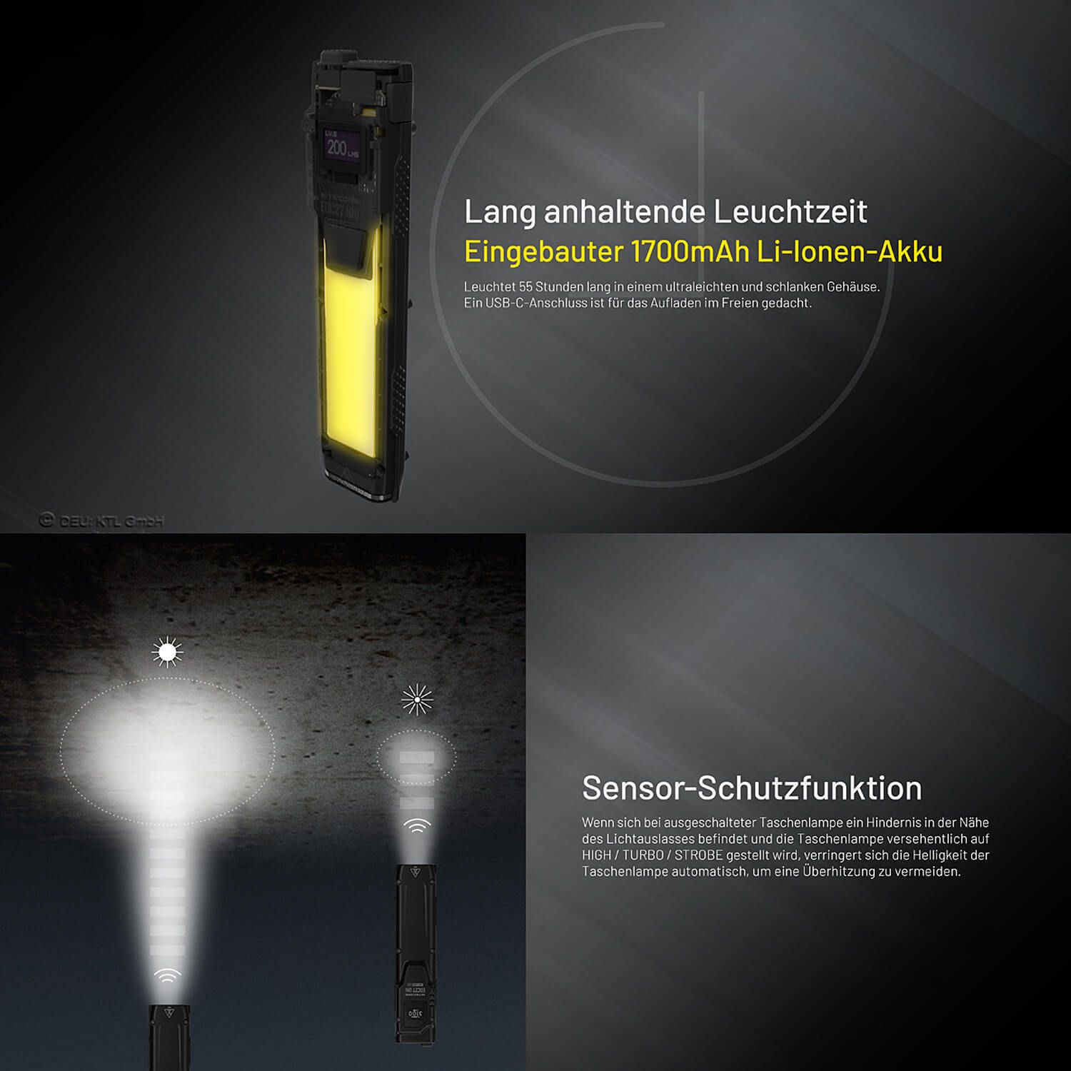 LED Taschenlampe EDC27 UHi - 3100 Lumen