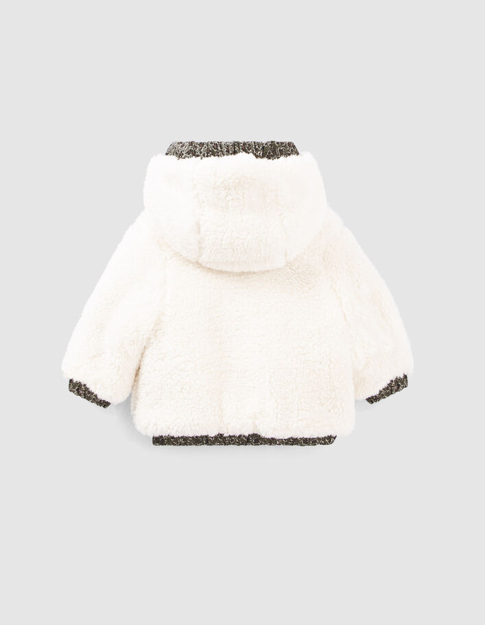 Doudoune réversible léopard floral ou Sherpa bébé fille