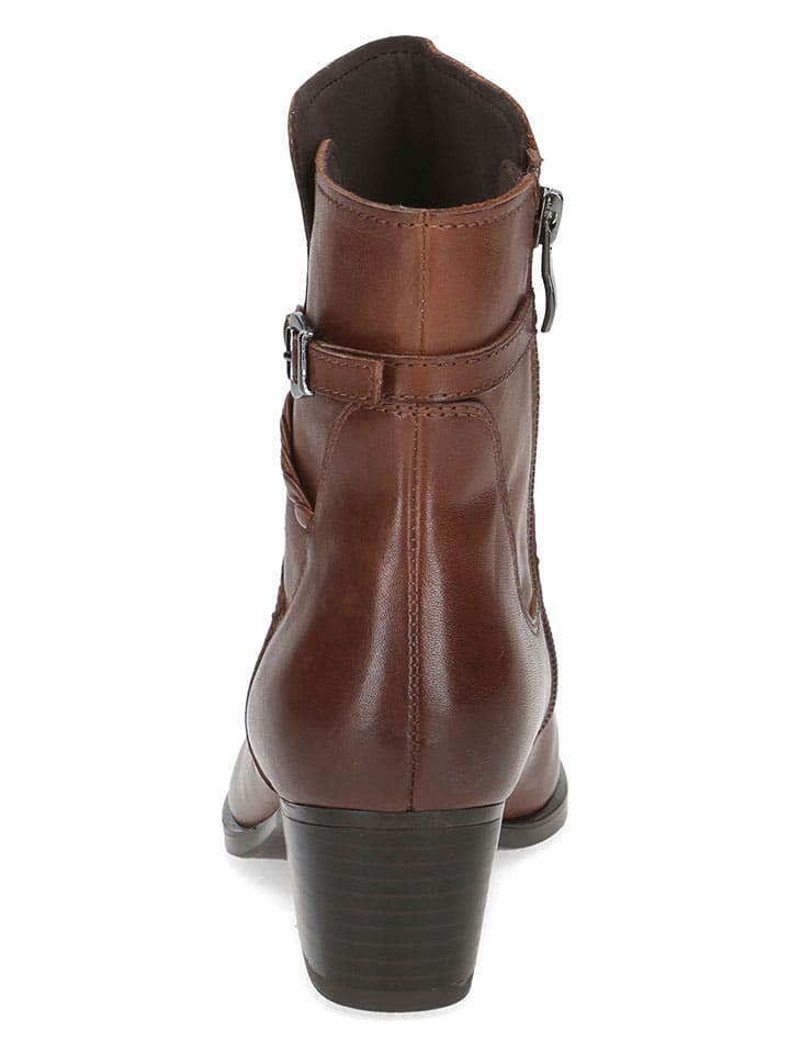 Caprice Leder-Stiefeletten in Braun günstig kaufen