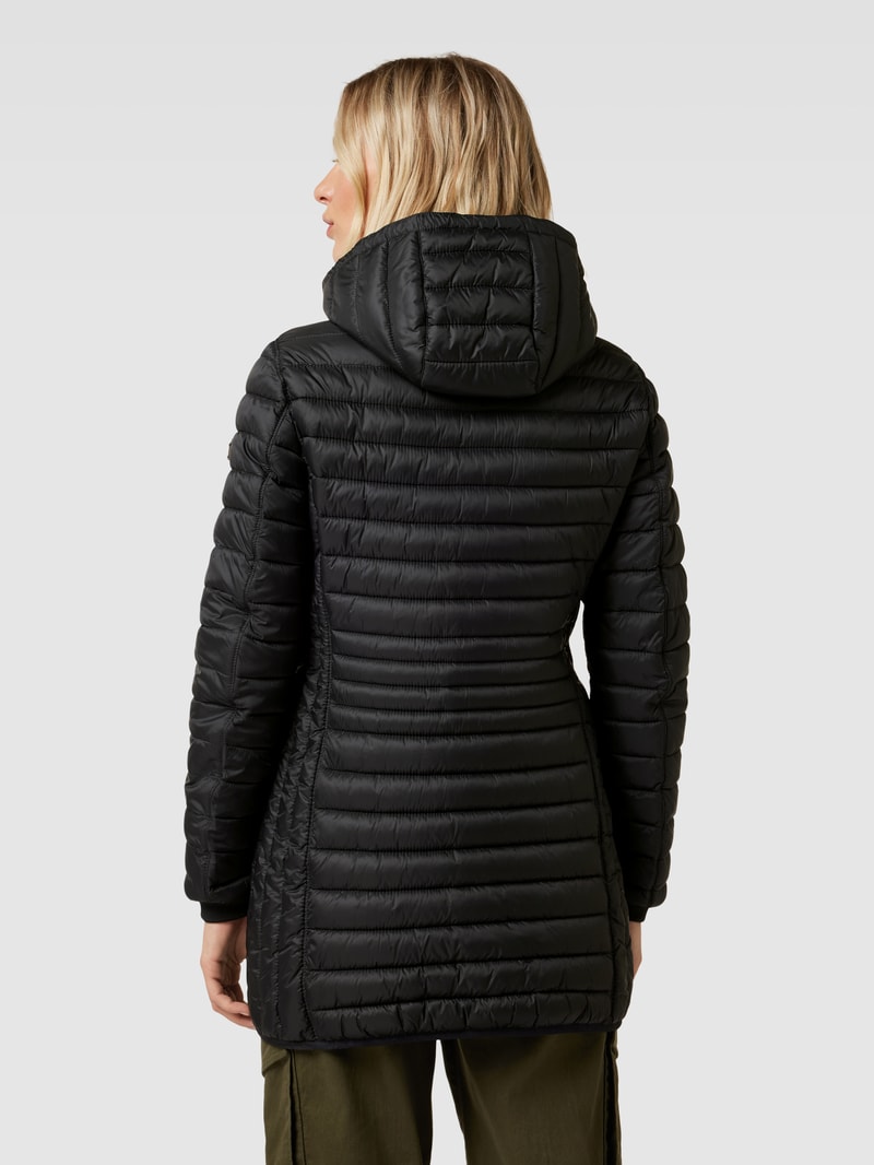Steppmantel mit Label-Details in schwarz