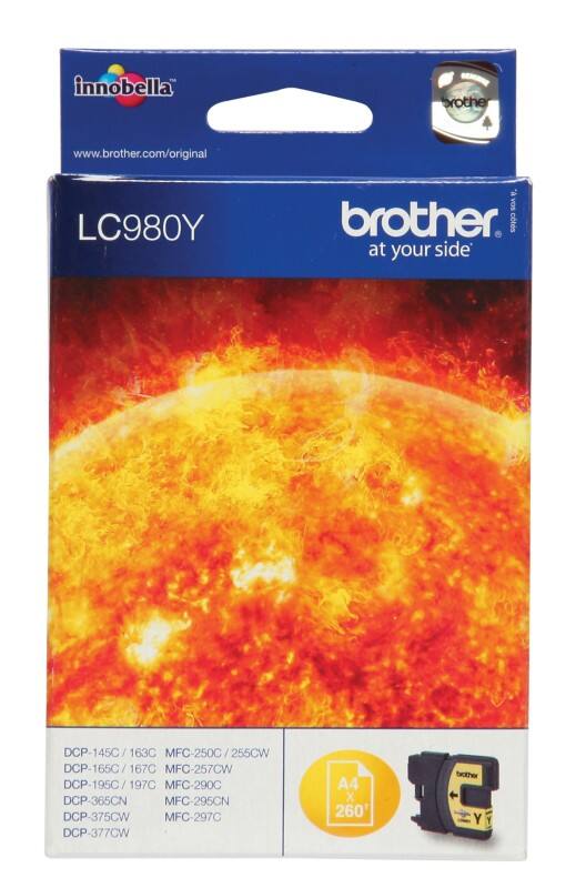 Brother LC980Y Original Tintenpatrone Gelb