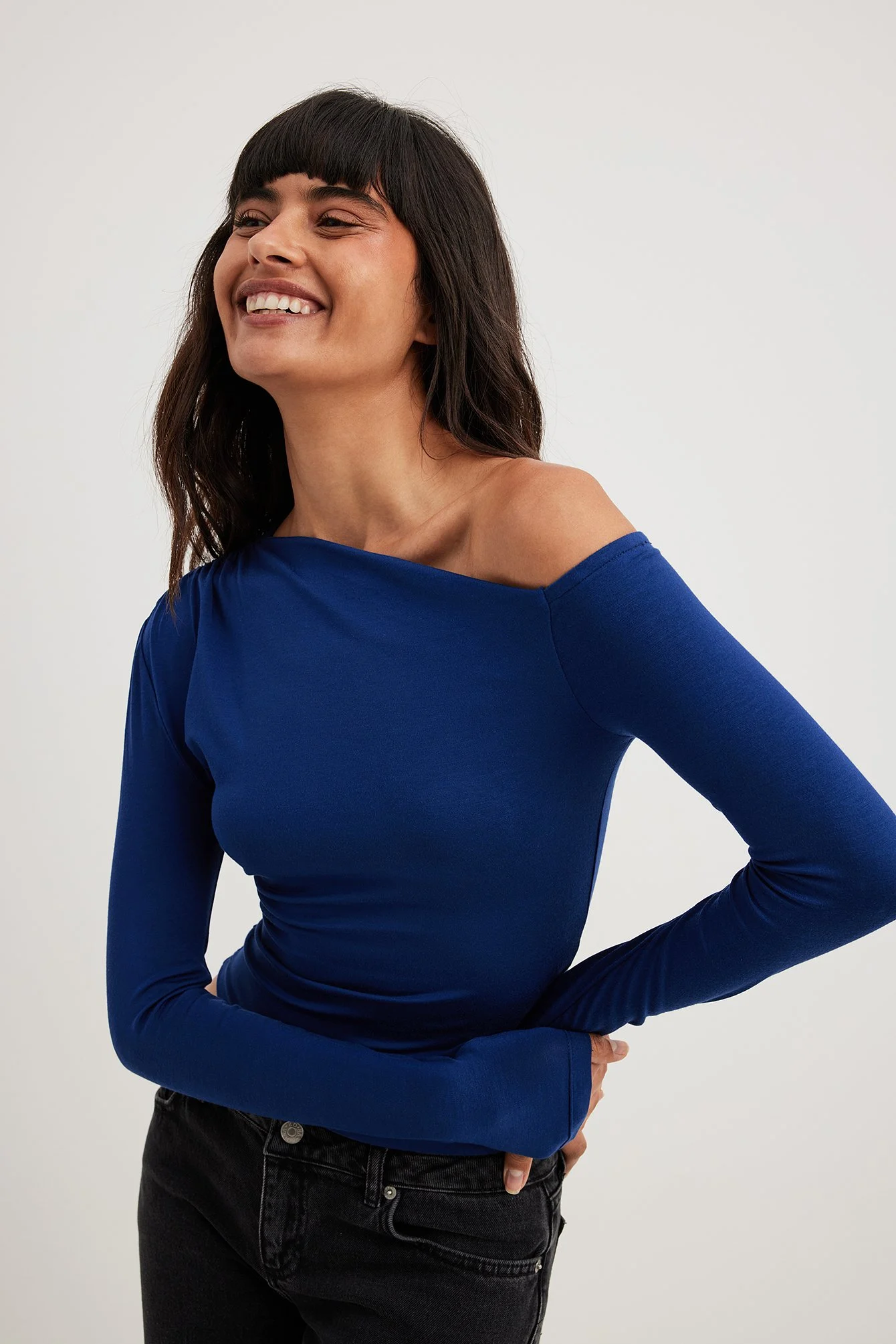 Schulterfreies Jersey-Top