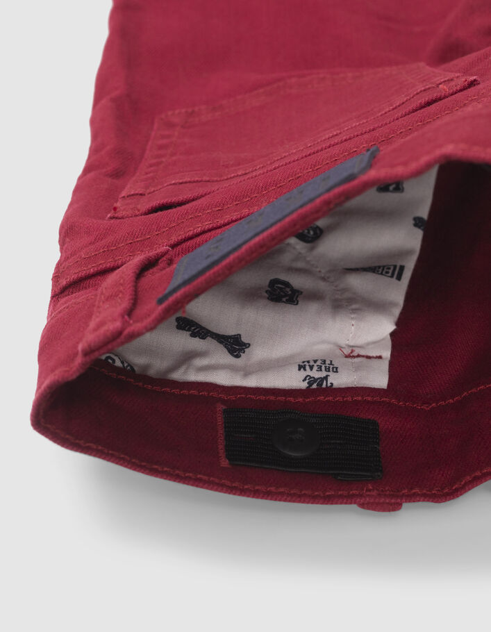Jean SLIM rouge foncé upcyclé garçon
