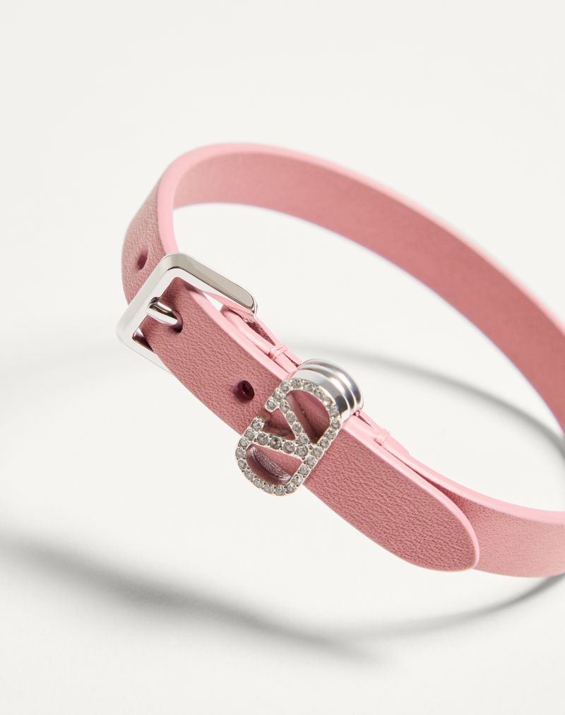 Valentino Ovalette armbånd i læder og Swarovski® krystaller